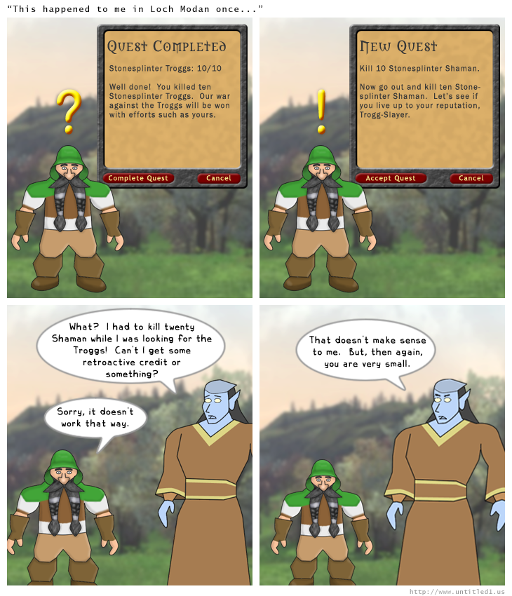 This happened to me in Loch Modan once...